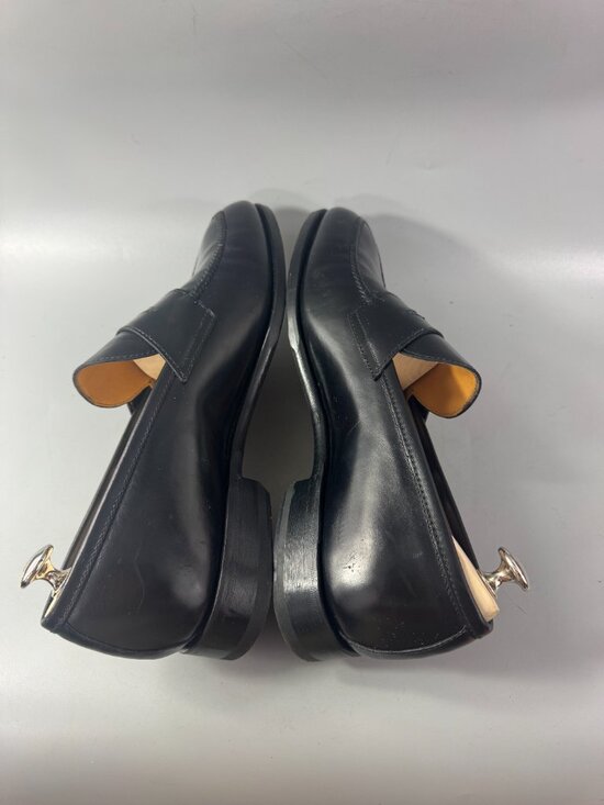 Bontoni Principe Black Leather Penny Loafer, Size 45 main image 14